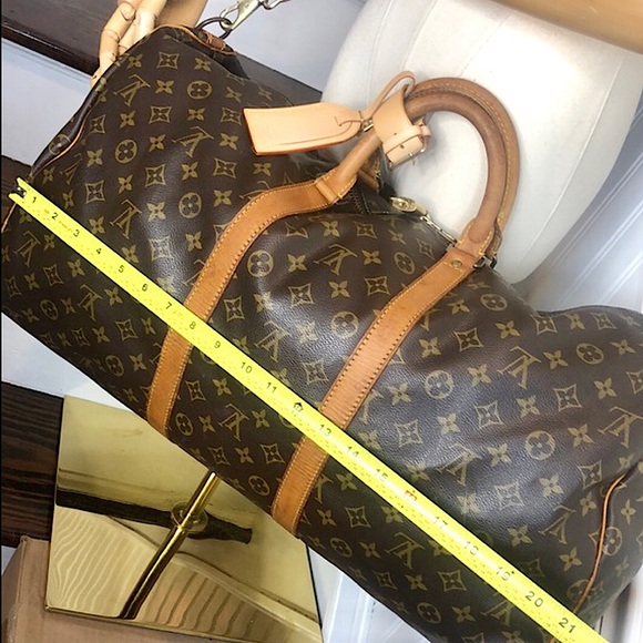 LOUIS VUITTON LV55 Keepall Monogram Bandolier Crossbody Strap Weekend Bag VI8902 - Picture 16 of 17
